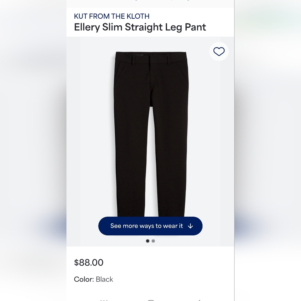 Kut From the Kloth 0P Ellery Slim Sraight Pants - Picture 7 of 7
